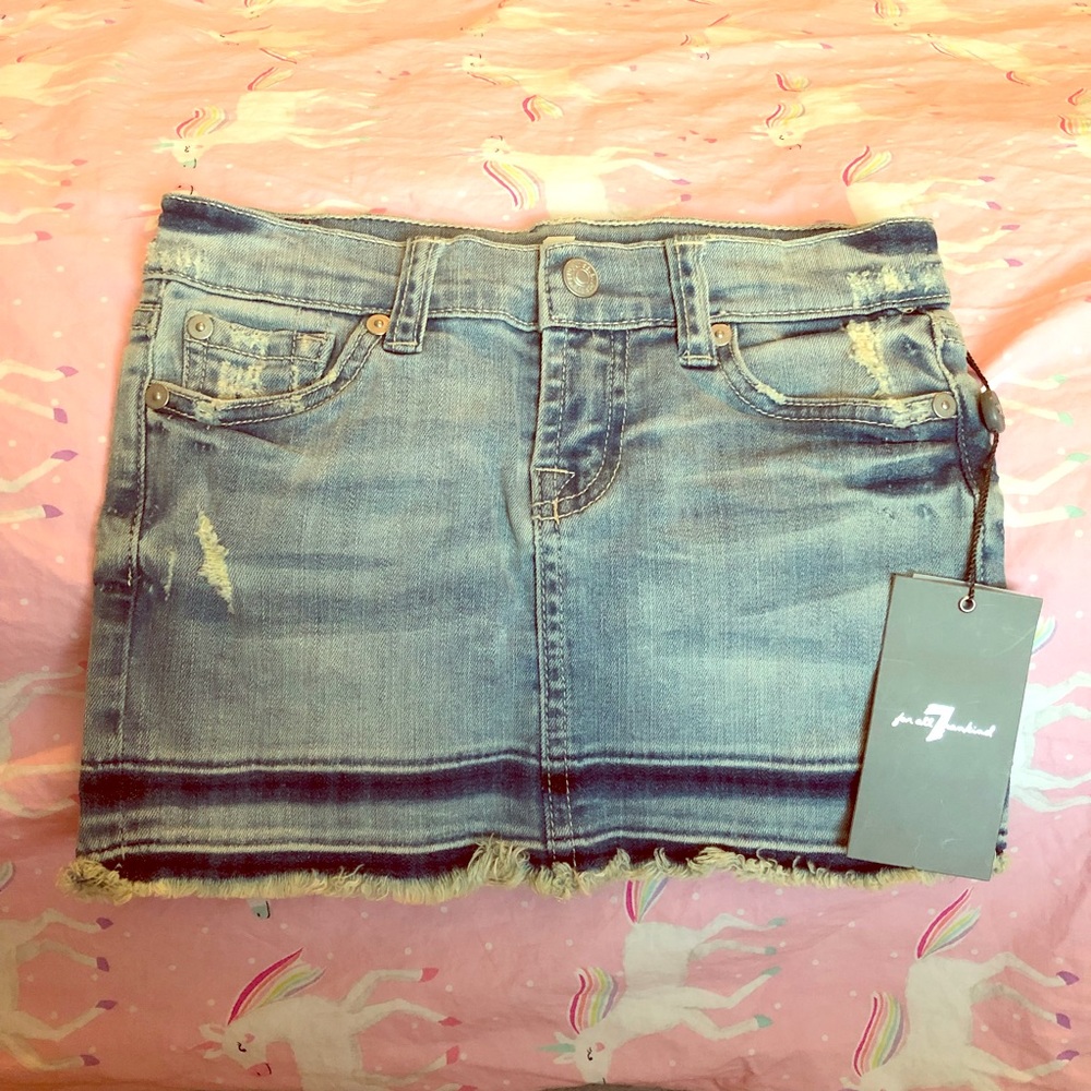 7 for all man kind jean skirt (girls size 6)